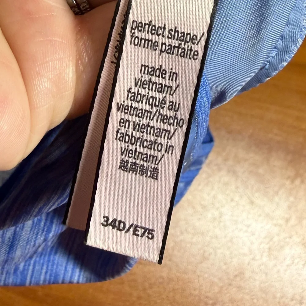 Victorias Secret Perfect Shape Blue‎ Space Dye Bra 34D
